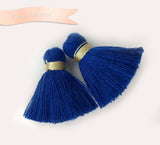 2pcs, 4cm Brush Cotton Tassel - Choose Your Colour