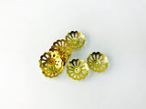 10pcs, 13mm, Raw Brass Bead Caps