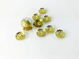 10pcs, 13mm, Raw Brass Bead Caps