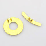 2 sets, 25.5x1.5mm, Tibetan Style Toggle and Tbars, Lead Free / Cadmium Free / Nickel Free, Golden