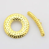 2 sets, 25.5x1.5mm, Tibetan Style Toggle and Tbars, Lead Free / Cadmium Free / Nickel Free, Golden