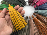 1pc, 100mm Genuine Leather Tassel - Choose Your Colour