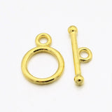 10 sets, 10x14x2mm, Tibetan Style Toggle and Tbars, Lead Free / Cadmium Free / Nickel Free, Antique Golden