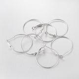 4pcs (2pairs) / 10pcs (5pairs) , 35mm x 1mm, Iron Hoop Earring in Platinum
