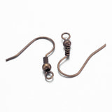 50 pcs, 19mm,  Brass Earring Hooks in Antique Bronze