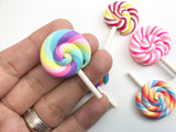3pcs, Approx ~25mm-28mm Colourful Lolli Resin - choose your design