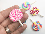 3pcs, Approx ~25mm-28mm Colourful Lolli Resin - choose your design