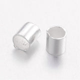 100pcs, 2x2mm (Hole: 1mm), Brass Crimp Beads, Column -- Choose your colour