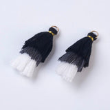 2pcs, 4,3 cm, Small 3 Layer Multi Coloured Cotton Tassel
