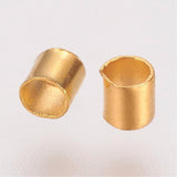 100pcs, 2x2mm (Hole: 1mm), Brass Crimp Beads, Column -- Choose your colour