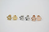 1 Pair, Paw Stud Ear Finding - Choose Your Colour