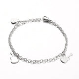 1pc, 195x3mm, 304 Stainless Steel Guitar Charm Bracelets, with Cross Chain and Lobster Claw Clasps in Stainless Steel Color
