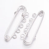 5pcs ,  16x50mm , Iron Kilt Pins Brooch Findings, Platinum Color