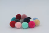 5pcs, 20mm waxberry Pompom Fur Ball Plush Ball - Choose your colour