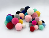 1pc, Approx 35-40mm, waxberry Pompom Fur Ball Plush Ball - Choose your colour