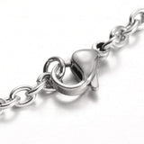 1pc, 195x3mm, 304 Stainless Steel Guitar Charm Bracelets, with Cross Chain and Lobster Claw Clasps in Stainless Steel Color