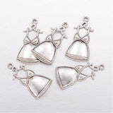 5 pcs, 34x17x4mm, Tibetan Style Alloy Family Charms, pregnant / mummy, Lead Free & Nickel Free in Antique Silver