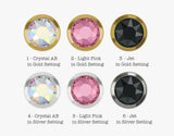 1/5/10pcs, Genuine Swarovski 2078H SS34(7.069mm) Framed Cabochon Flatback Hotfix with crystal (choose your colour)