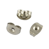 50pcs (25pairs), 12mm, 316 Stainless Steel / Surgical Grade Steel Flat Round Blank Peg Ear Stud Components, Stainless Steel Color