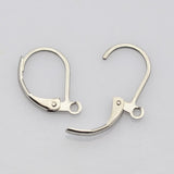 10pcs (5pairs), 10x16x1.5mm, 304 Stainless Steel Lever Back Hoop Earrings in Stainless Steel Colour