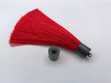 2pcs, 10x14mm, Brass Cord/tassel End Caps in black