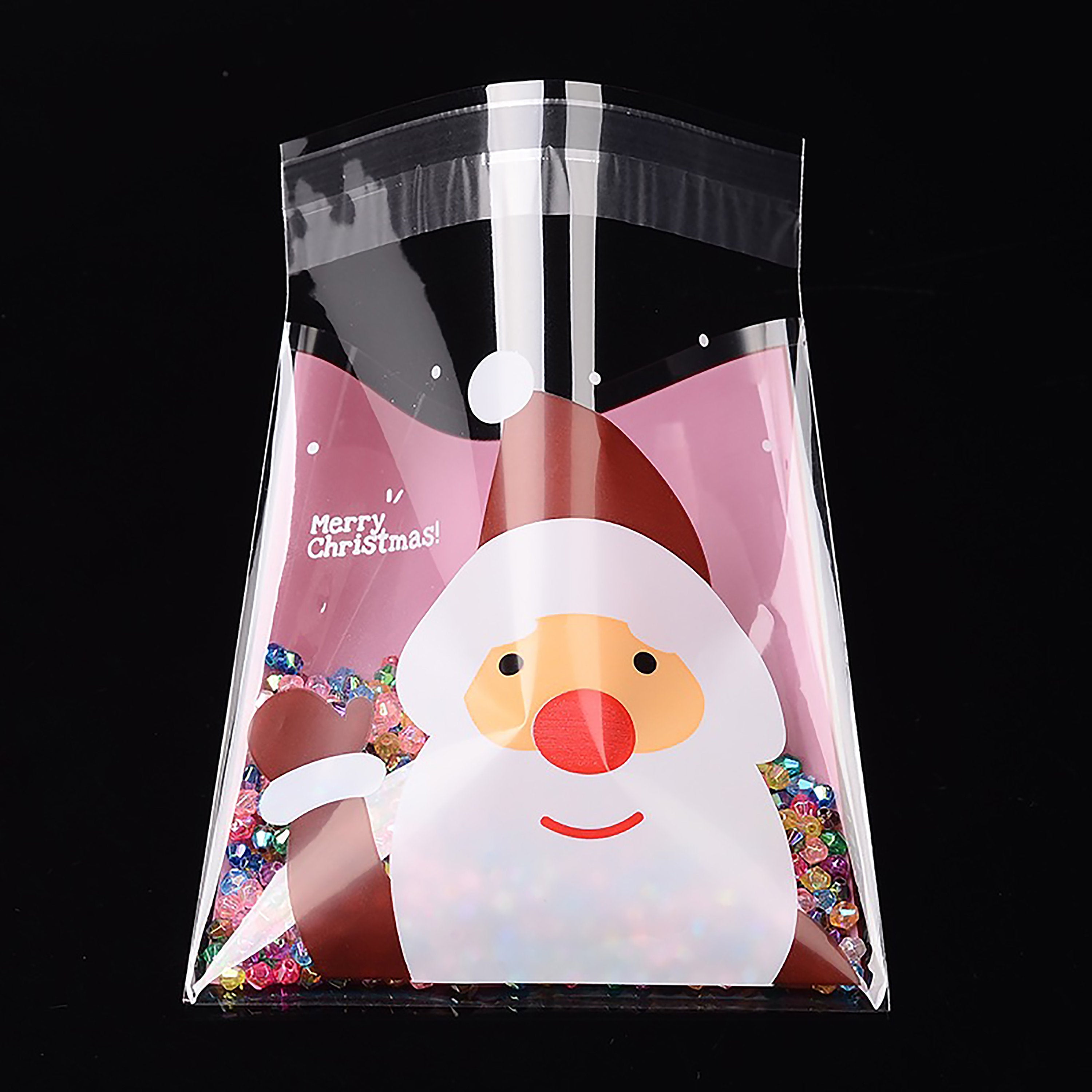 1pack (20pcs/pack), ~13cm x 9.9cm, Rectangle OPP Cellophane Bags, Christmas Theme - Choose your preference