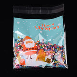 1pack (20pcs/pack), ~13cm x 9.9cm, Rectangle OPP Cellophane Bags, Christmas Theme - Choose your preference