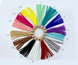 2pc 85mm Suede Tassels /tassel In Gold Cap - Choose Your Colour