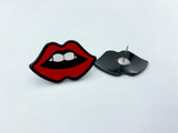 1 pair, Stud Earrings Women Girl Cute Cartoon Lips Kiss Acrylic Ear Stud Earrings Punk Jewelry