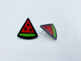 1 pair, Stud Earrings Women Girl Cute Cartoon Watermelon Acrylic Ear Stud Earrings Punk Jewelry