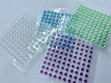 Paperglitz Self-Adhesive Diamantes - 3mm Round - Sheet of 100 (Choose your colour)