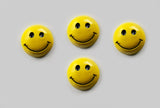 5pcs, Approx 18mm Smiley Flatback Resin with Rhinestones
