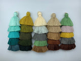 1pc, 14cm, 5 Layer Multi Coloured Cotton Tassel