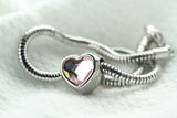 1pc, 14mm, Genuine Swarovski Becharmed Charm / Pave in Rosaline
