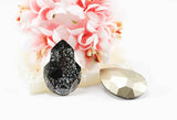 1pc, 30x20mm, Genuine Swarovski Fancy Stone Crystal in Black Patina (BLAPA)