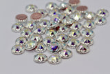 1/5/10pcs, SS34( Approx 7.069mm) , Genuine Swarovski 2078H Framed Cabochon Flatback Hotfix with crystal in crystal AB with Silver Setting