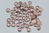 2/5/10pcs, SS34(7.069mm), Genuine Swarovski 2078H  Silver Framed Cabochon Flatback Hotfix in Light Pink