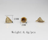 2pc, Big 23x20mm, Retro Zinc Alloy Round Gold Beads Caps Charms Pendants