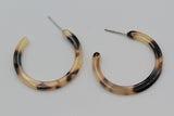 1 Pair (2pcs), Small, 30mm x 3mm, High Quality Acetic Acid Resin Acrylic Thin Round Smooth Earring Base