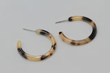 1 Pair (2pcs), Small, 30mm x 3mm, High Quality Acetic Acid Resin Acrylic Thin Round Smooth Earring Base