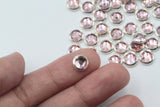 2/5/10pcs, SS34(7.069mm), Genuine Swarovski 2078H  Silver Framed Cabochon Flatback Hotfix in Light Pink