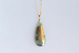 1pc, 50x21x4mm, Natural Mixed Stone Big Pendants II, with Brass, Drop, Golden