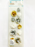 CLEARANCE!!! - Martha Stewart Silver And Gold Pom Pom Stickers