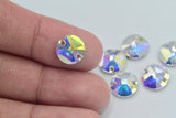 1/5/10pcs, 10mm, Genuine Swarovski  Sew On Crystal in Crystal AB