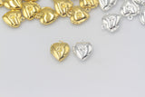 2pc, 12x10.5x4mm, Brass Locket Pendants, Photo Frame Charms for Necklaces, Heart, Golden