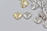 4 pcs, 13mm Zinc Alloy Heart Charm / Pendant in Gold