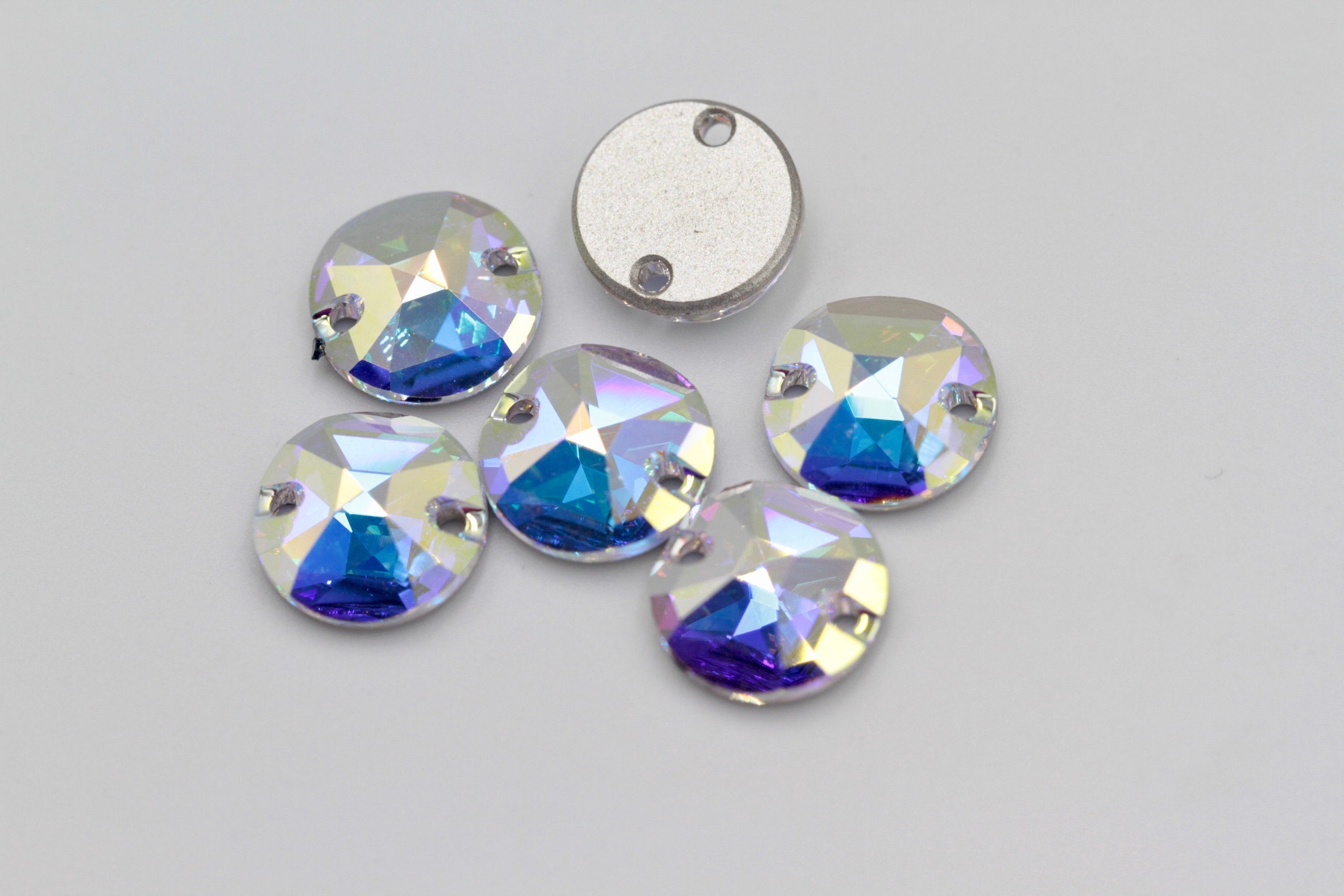 1/5/10pcs, 10mm, Genuine Swarovski  Sew On Crystal in Crystal AB