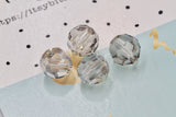 2/5/10 pcs, 10mm, Genuine Swarovski® 5000  Round Bead in Silver Shade (SSHA)