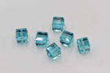 1/5/10 pcs, 8mm, Genuine Swarovski® 5601 Cube Bead in Light Turquoise