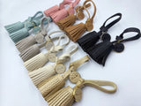 1pc, Approx 100mm (length) Pu Leather Tassel /tassel with matching round charm - Choose Your Colour